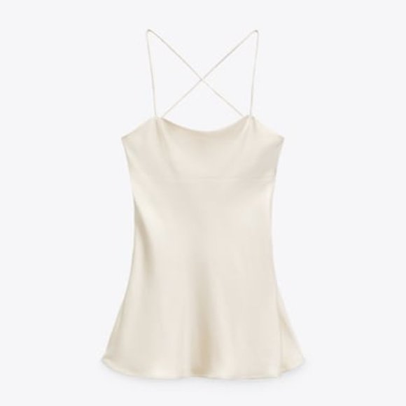 ZARA Satin Effect Dress - Picture 2 of 8